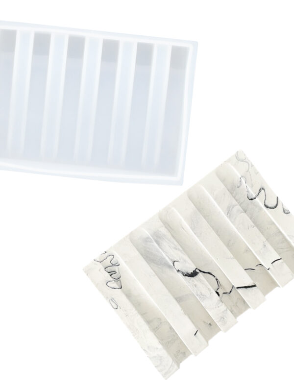 Silicone mould rectangular soap dish
