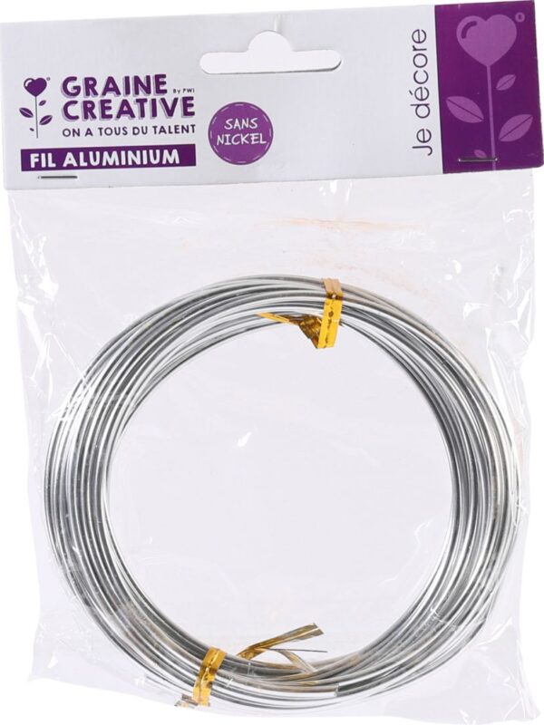 5 m aluminium wire diameter 2.5 silver