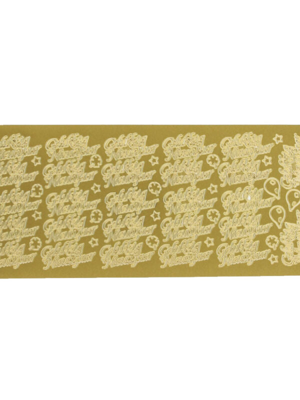 Feuille d'autocollants dorés NL – Bonne année