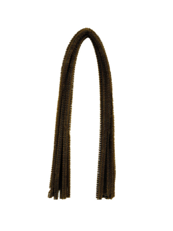 Chenille 8 mm x 500 mm - Brown (10 pcs) ZKK