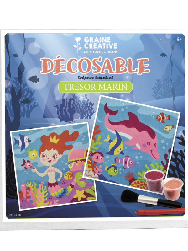 Décoration avec du sable – Trésor marin