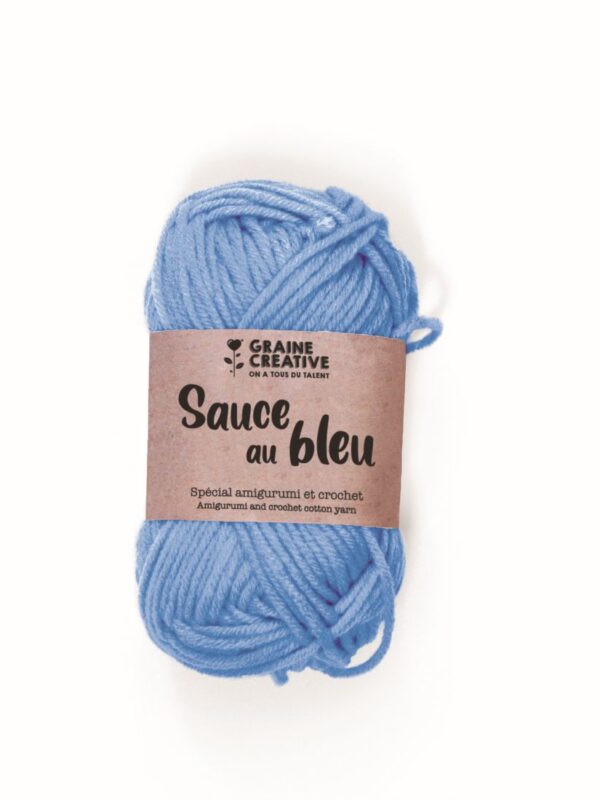 Sky blue amigurumi cotton yarn 27 g – about 55 m