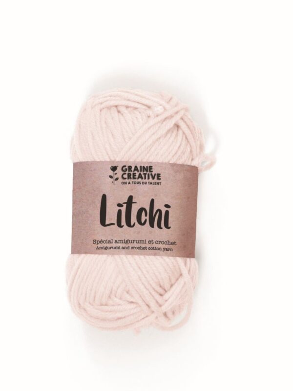 Cotton yarn light pink 27 g approx. 55 m – amigurumi lychee