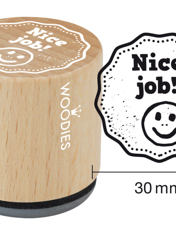 Woodies wooden stamp 30mm – Nice job!