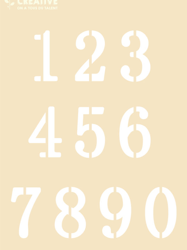 Stencil A4 without bag – Numbers