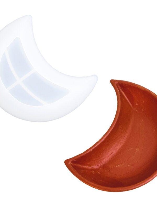 Silicone mould moon-shaped plate