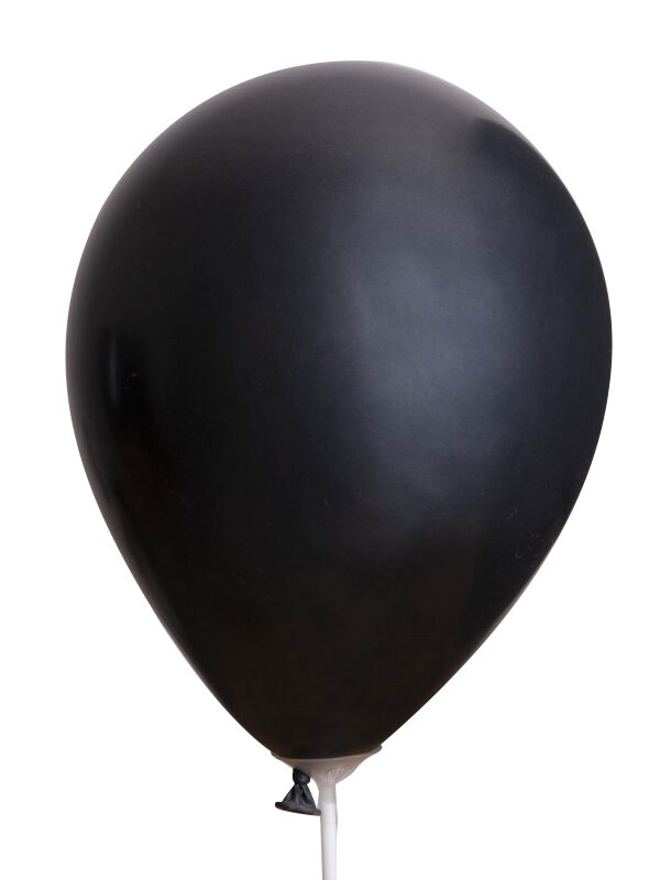 Ballon 30 cm – Metallic zwart (10 stuks)