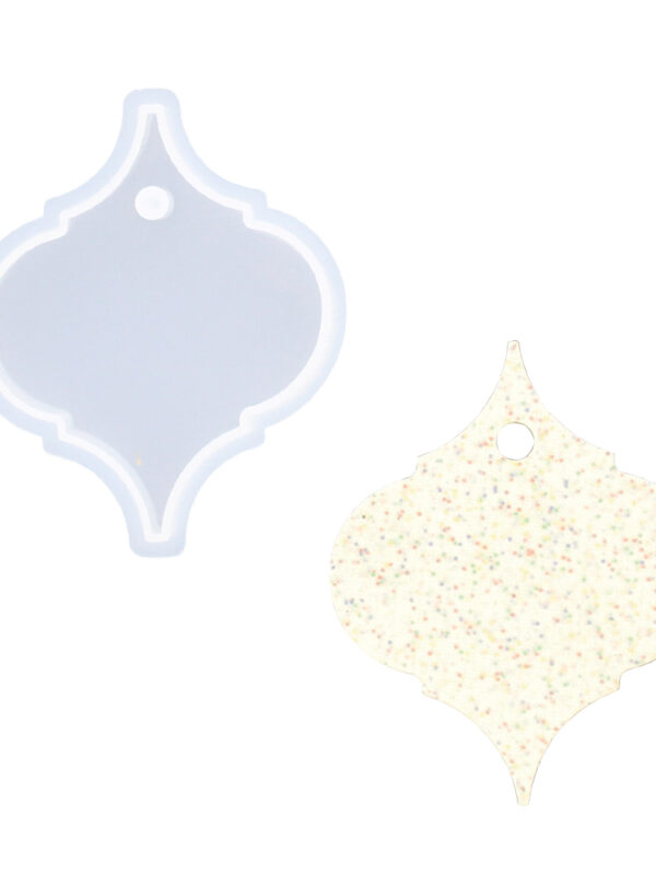 Silicone mould Christmas teardrop with hanging eye