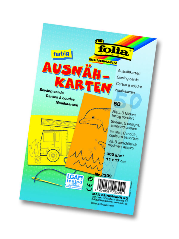 Nähkarten 11 x 17 cm, 50 Stück, sortiert