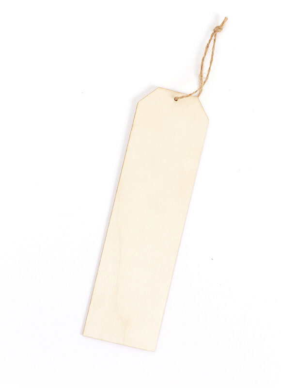 Wooden bookmark 190 mm x 50 mm x 2 mm