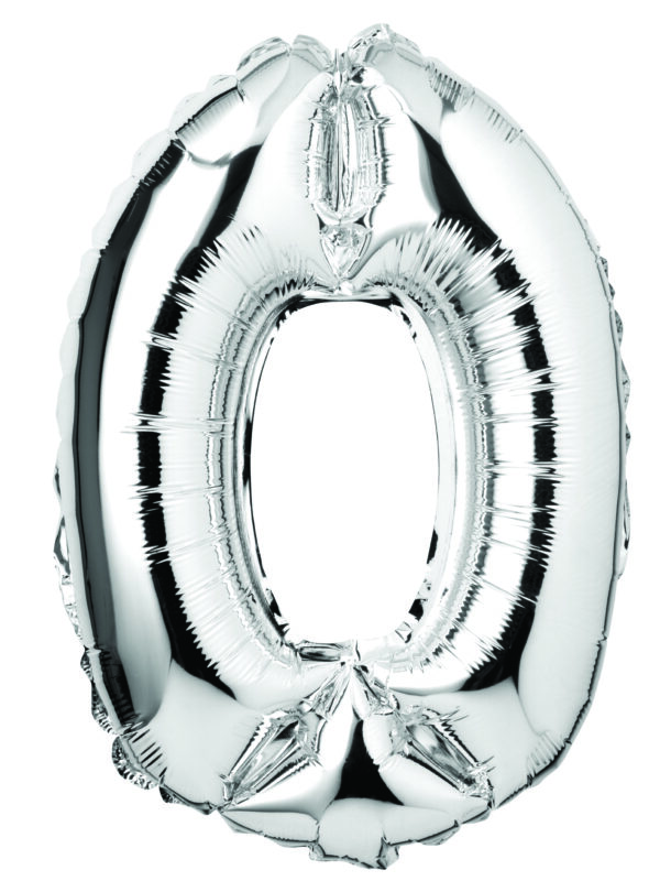 Ballon 41 cm zilver – 0