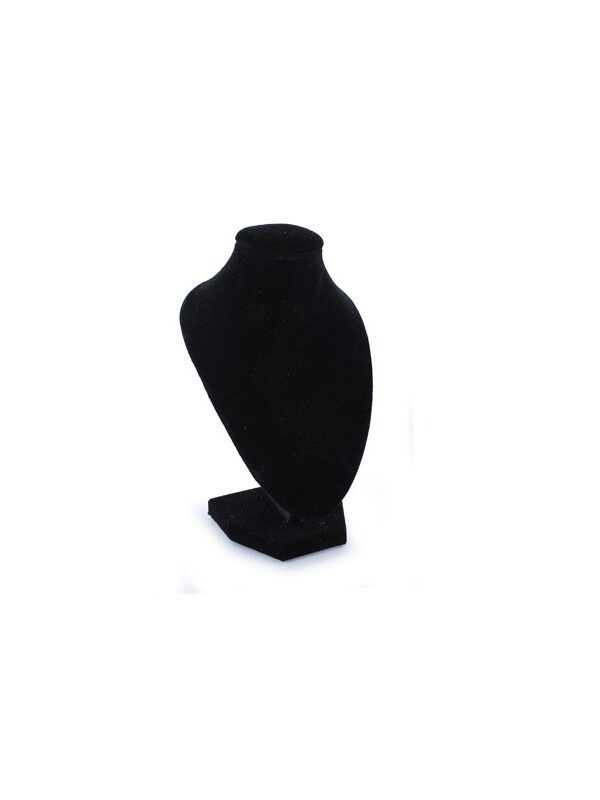 Jewellery bust velvet black 15cm