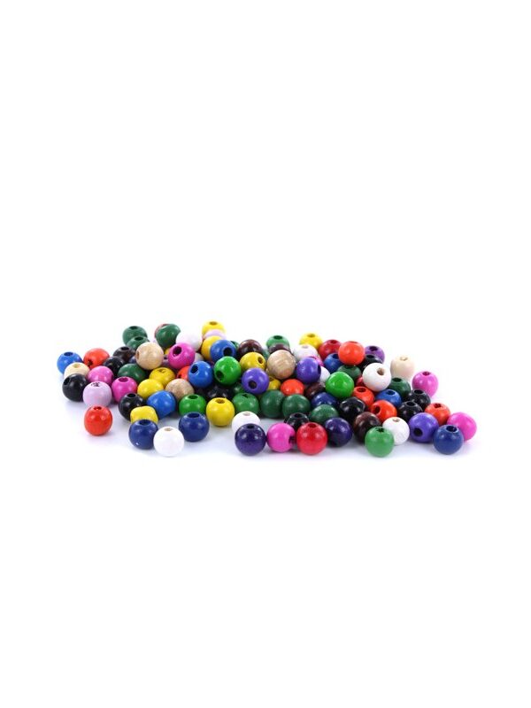 Assorted wooden beads 8mm 15g