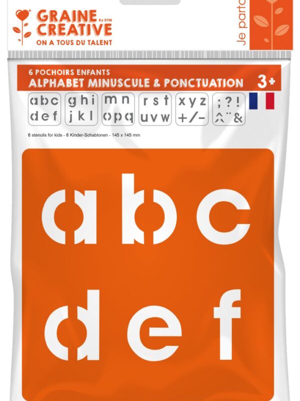 Stencil 30mm – Alphabet and numbers (6 pcs)