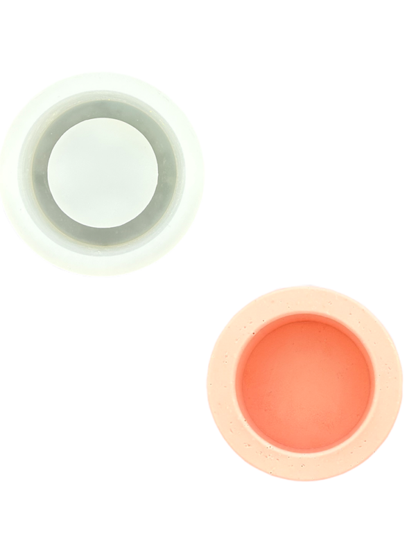 Silicone mould round tealight holder with 1 hole