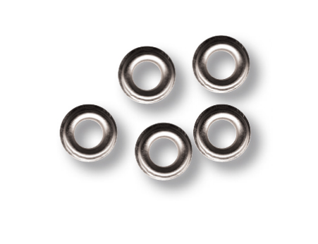 Metal eyelets Ø 7 mm – Silver (100 pcs)