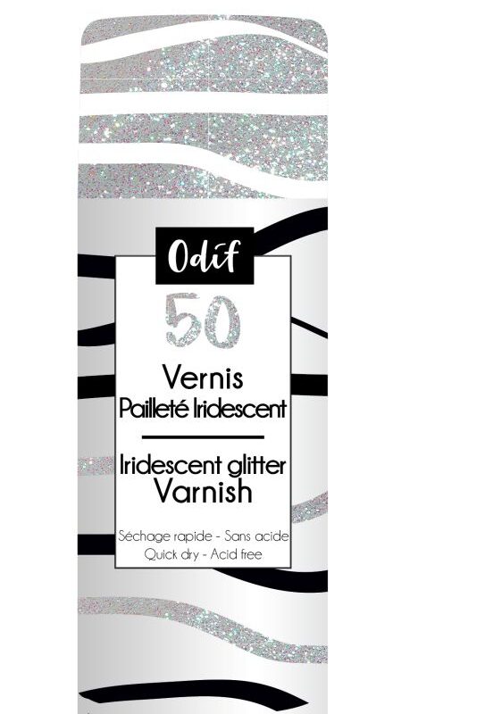 Iridescent multicolor glitter varnish spray 125ml