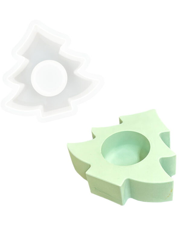 Moule en silicone pour bougeoir sapin de Noël