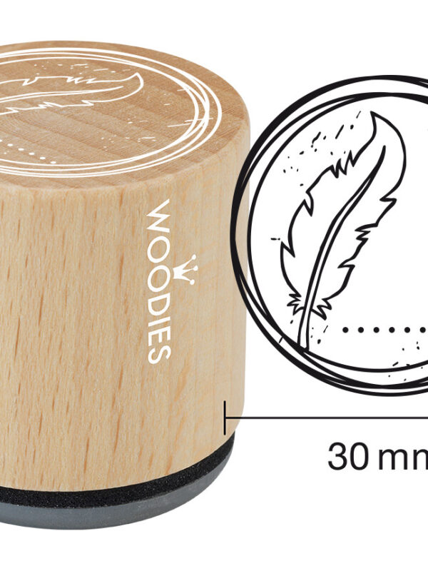 Houten stempel Woodies 30mm - Veer
