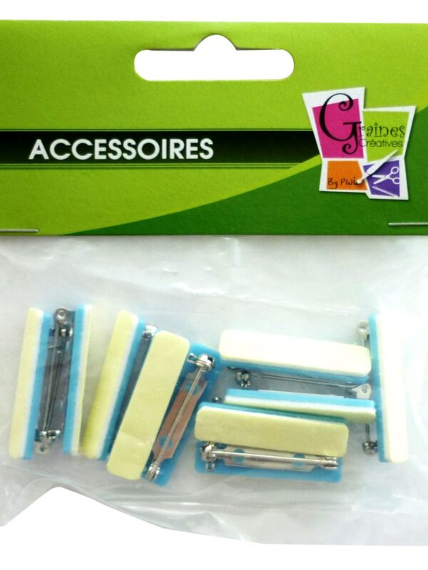 Set of 10 adhesive brooch bars height 30