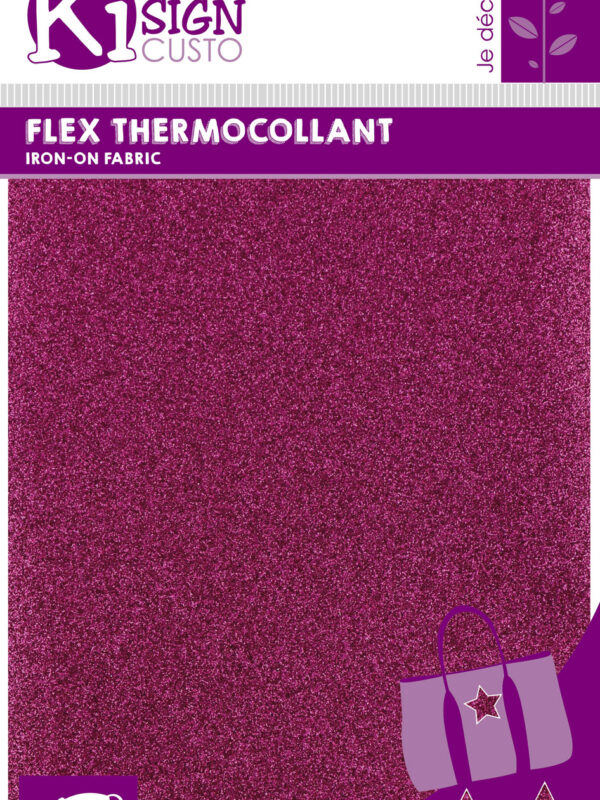 Heat-adhesive flex 150mm x 200mm – Glitter light pink