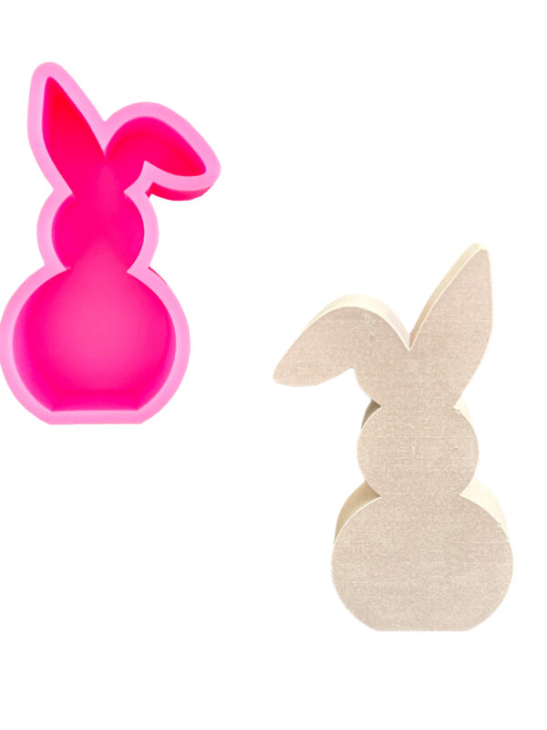 Silicone mould rabbit front view