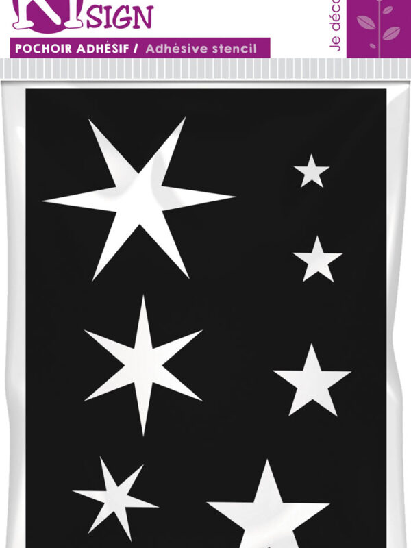 Selbstklebende Schablone – Sterne 7 x 10 cm