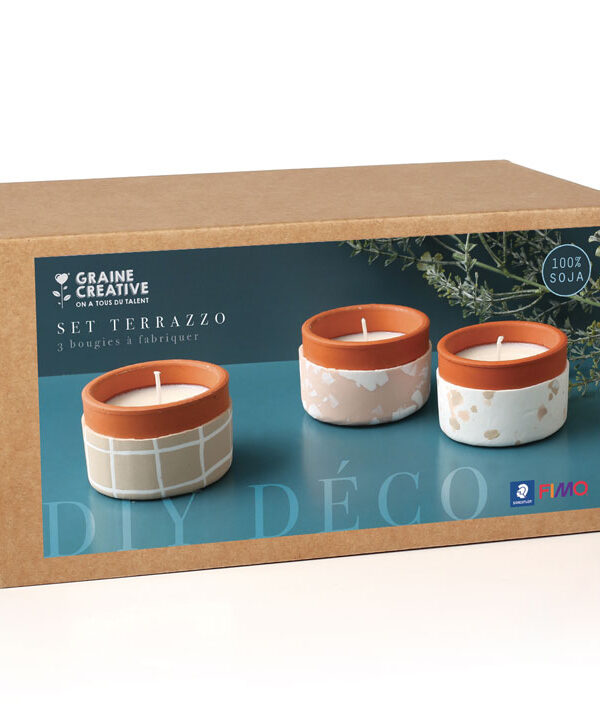 Fimo home decor kit – Candle holders (3 pcs)