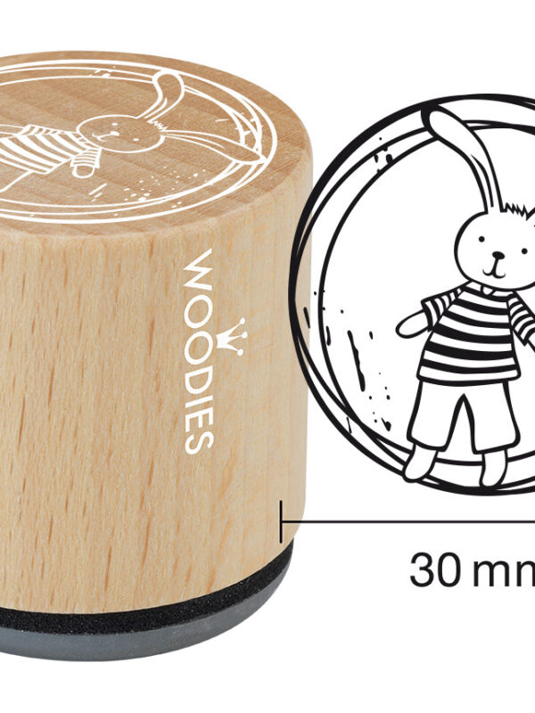 Houten stempel Woodies 30mm - Konijn