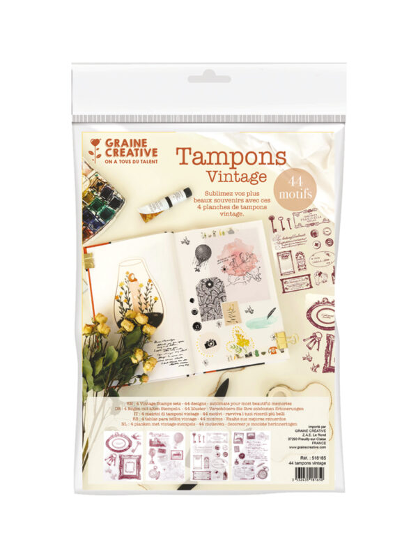 Clear stamps – Vintage (44 pcs)