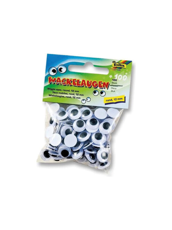 Wiggle eyes 12mm (100 pcs)