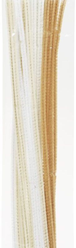 20 chenille stems white