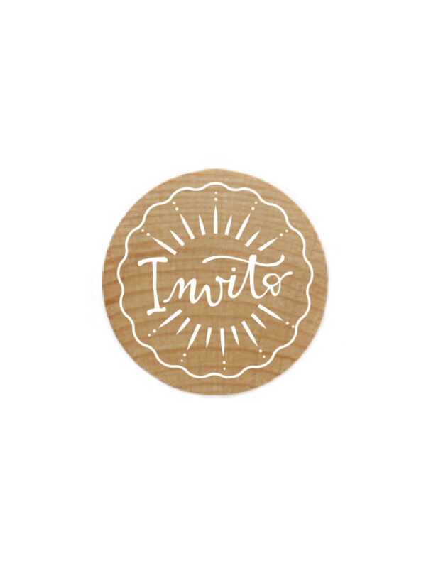 Woodies Holzstempel 30 mm – Einladung