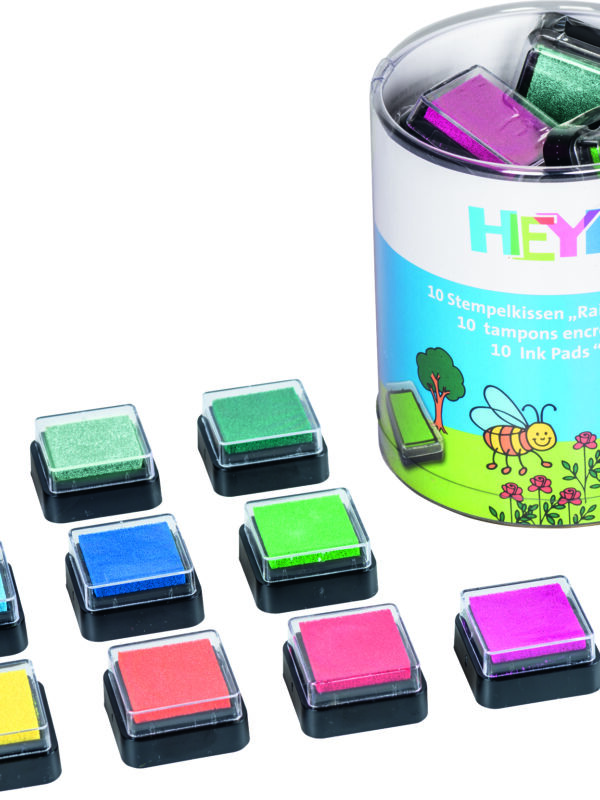 Ink pad set 10 colours – Rainbow