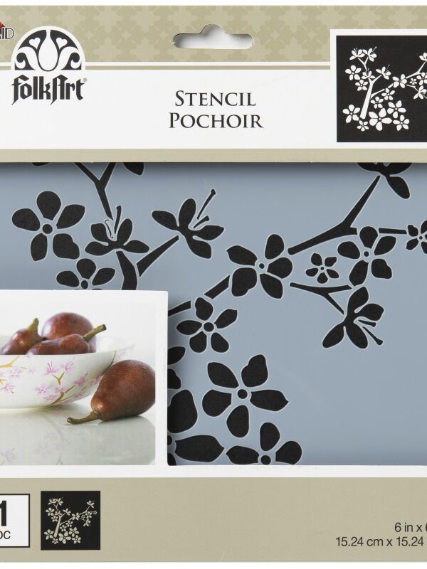 Stencil Sherry Blossom 15.24 x 15.24 cm