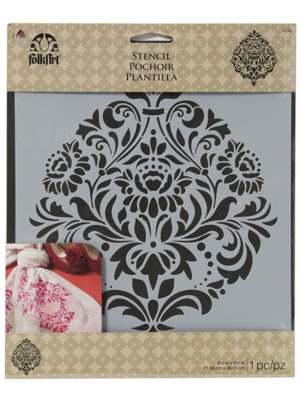 Stencil large 21.5cm x 24cm - Damask 2