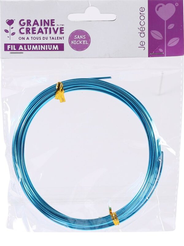 5 m aluminium wire Ø 1.5 blue