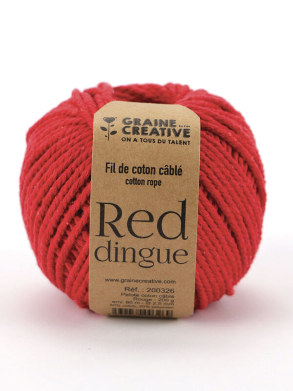 Cotton thread 200g Ø2.5mm x 80m – Red
