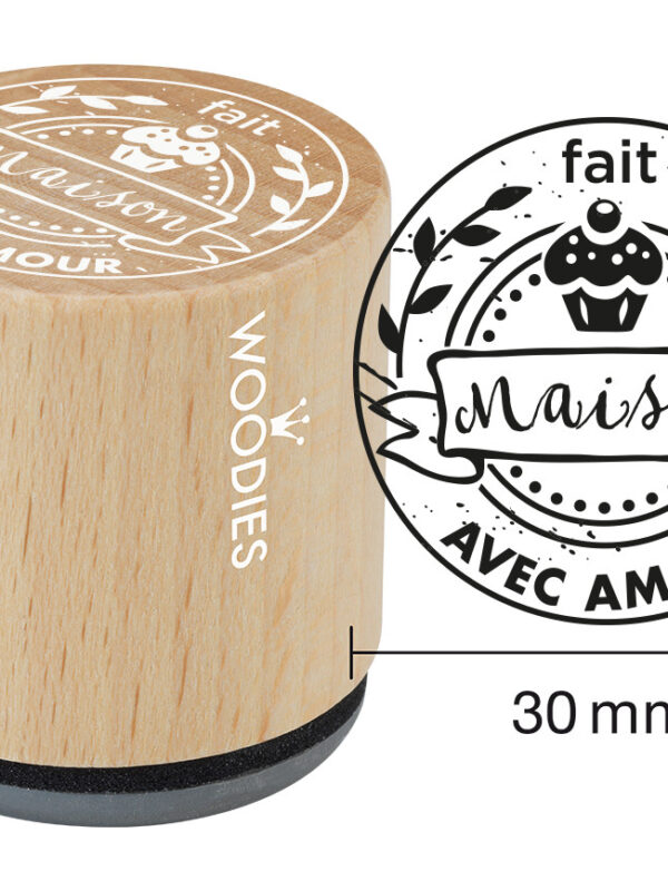 Woodies wooden stamp 30mm – Homemade with love