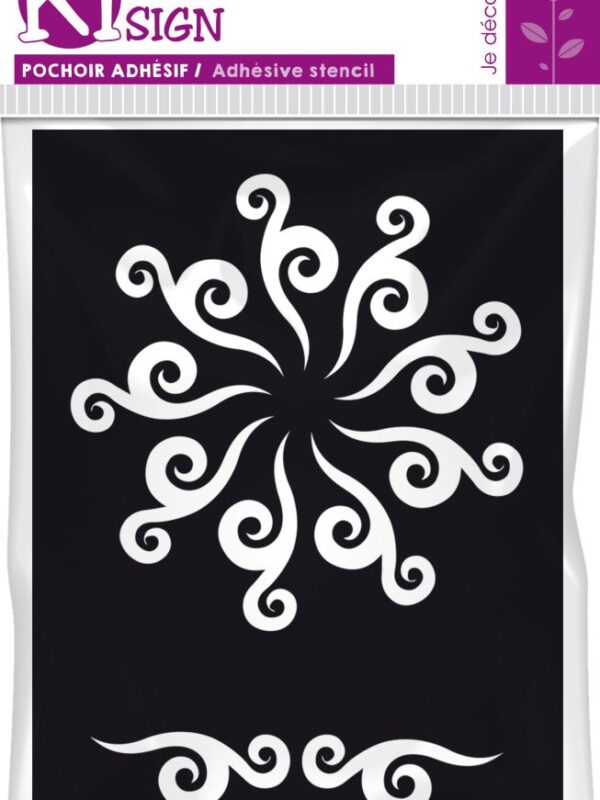 Self-adhesive stencil 70mm x 100mm – Celtic sun