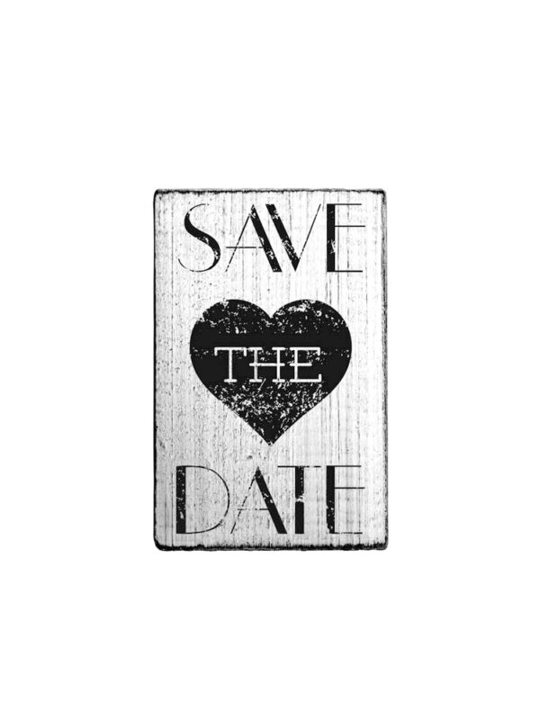 Holzstempel Vintage 70 mm x 42 mm – Save the Date 2