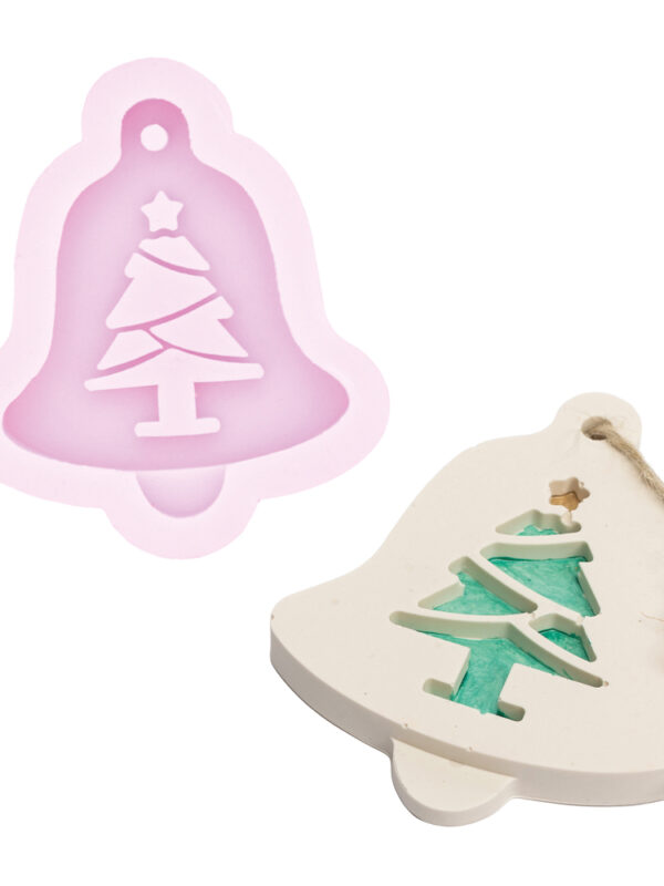 Moule en silicone pour suspension de sapin de Noël