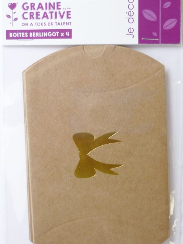 4 nude gold kraft berlingots 123 x 77 mm