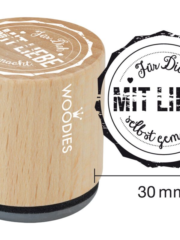 Houten stempel Woodies 30mm - Für dich mit Liebe selbst gemacht