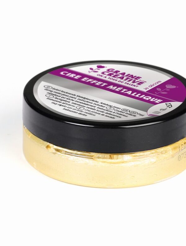Metallic wax effect champagne