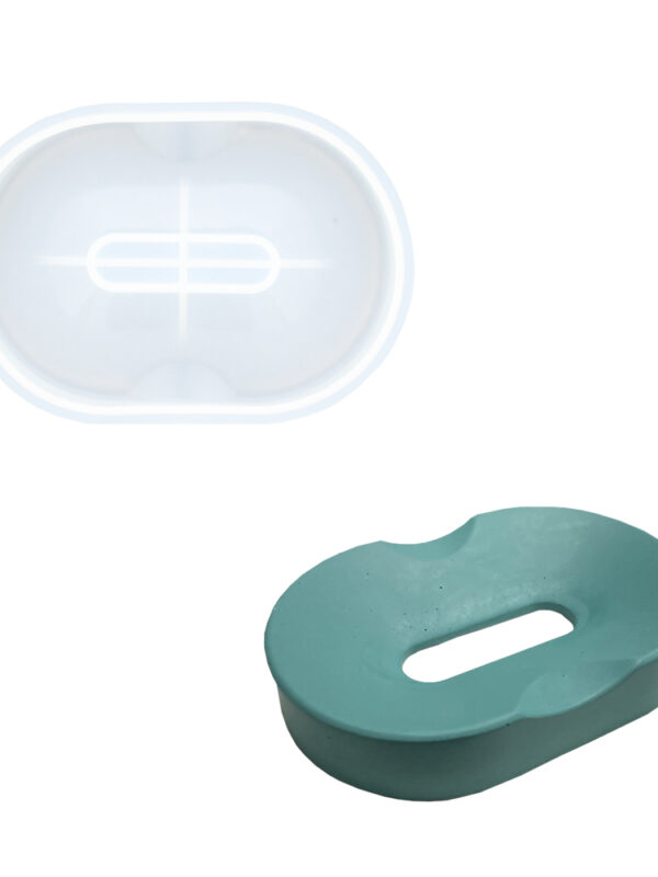 Silicone mould oval soap dish