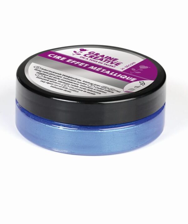 Metallic wax effect cobalt blue