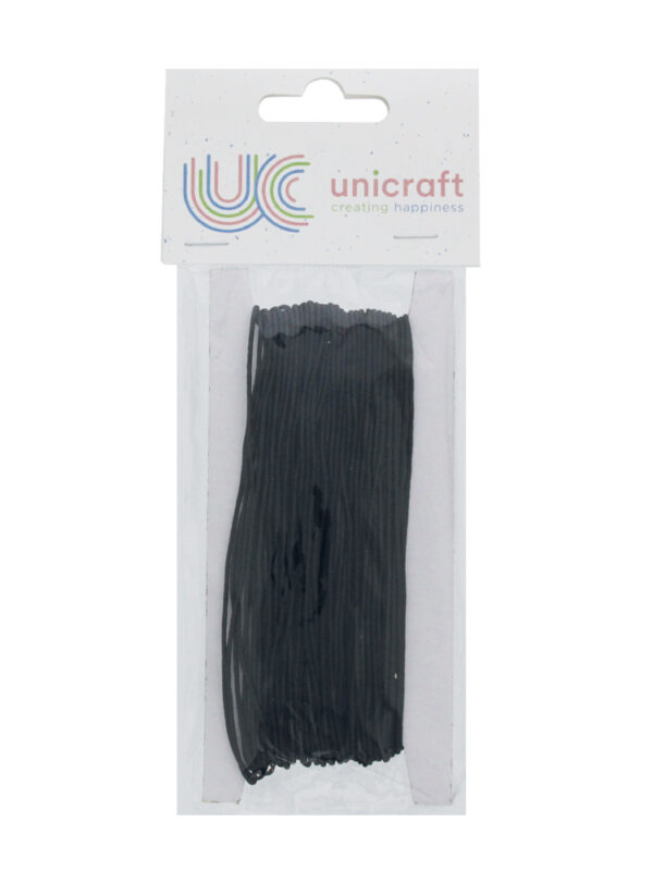 Elastic cord 1mm x 25m black