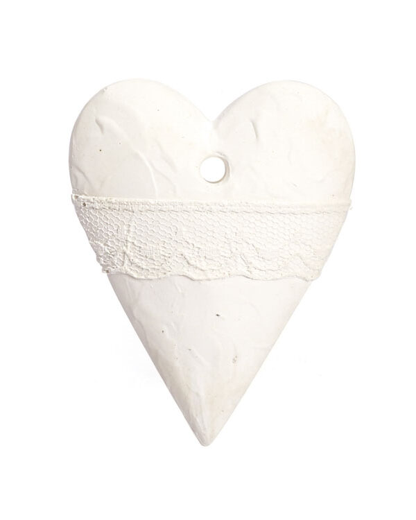 Plaster lace heart