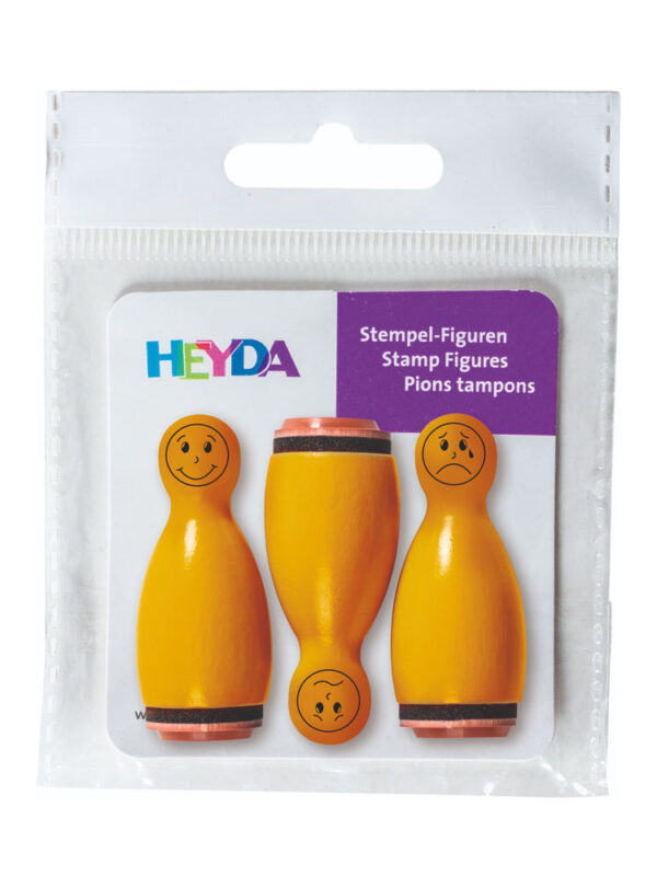Stamp figures mini wood – Faces (3 pcs)